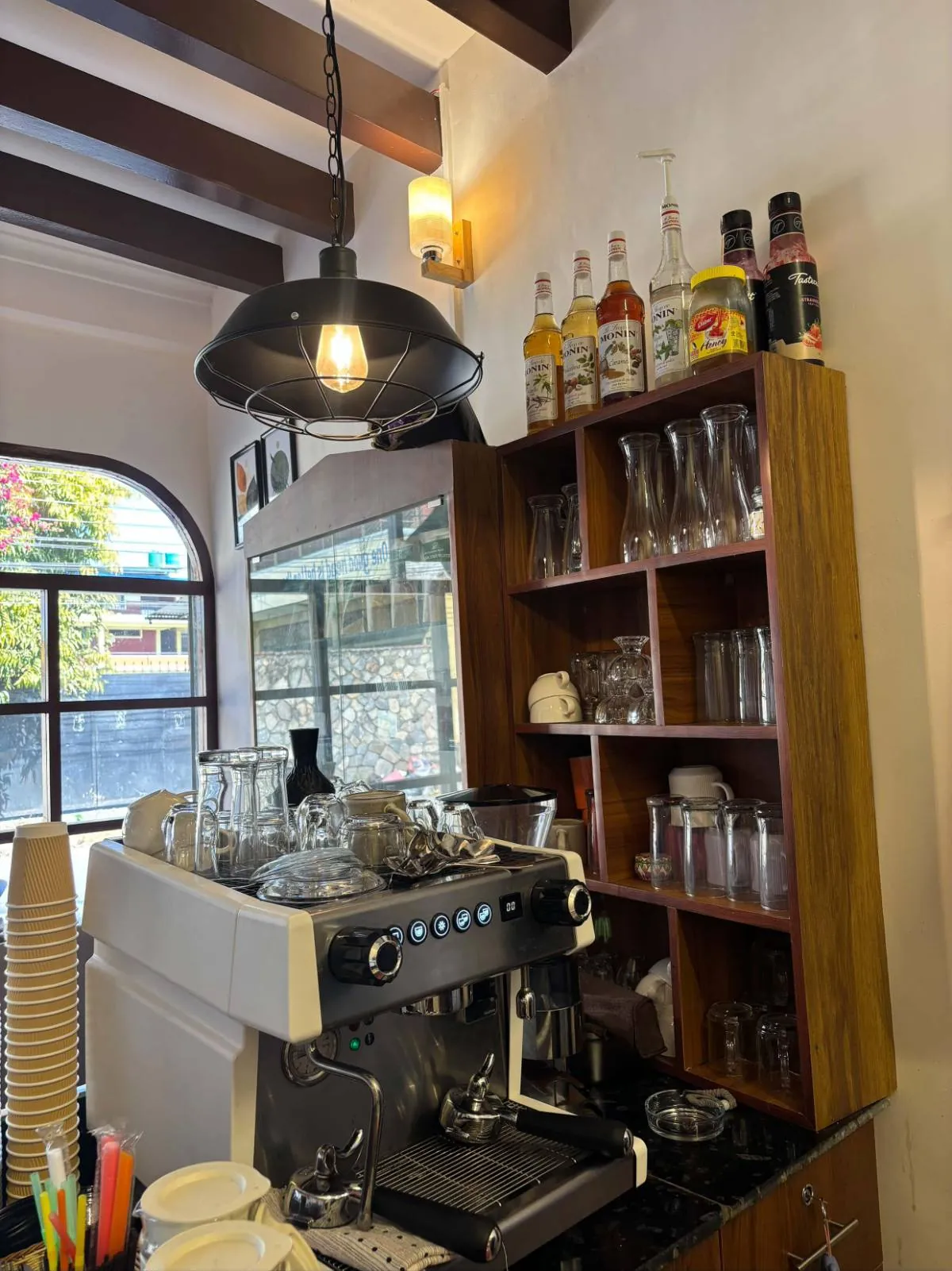 Happy customers enjoying coffee at Bake O Beans Café